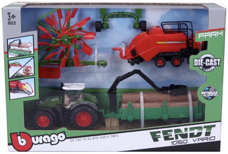 Fendt 1050 Vario - Modelauto - Schaal 10 CM von Bburago in Grün, Rot, Weiß – Produktfoto