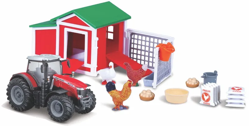 Massey Ferguson Playset - Modelauto - Schaal 10 CM - Div. de Bburago en Div. – photo du produit