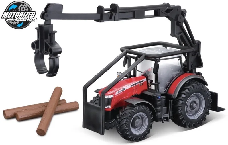 Massey Ferguson Tractor - Modelauto - Schaal 10 CM by Bburago in Red, Black – product photo