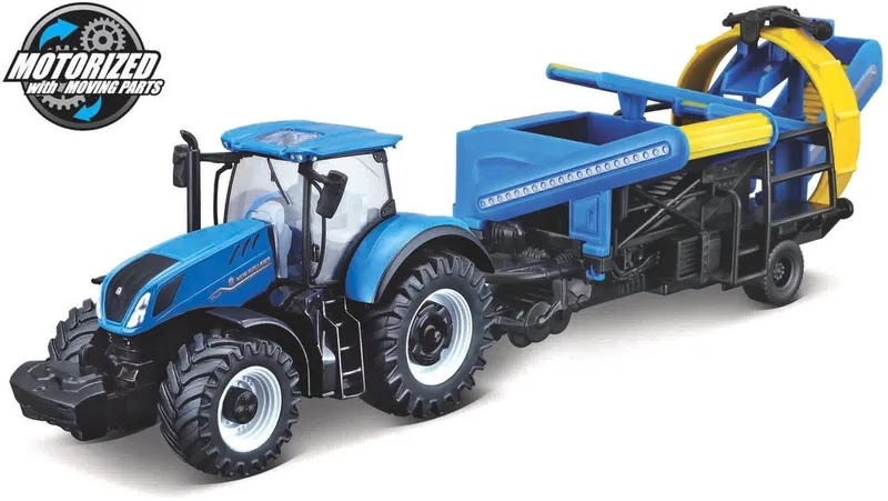 New Holland T7.315 - Modelauto - Schaal 10 CM by Bburago in Blue – product photo