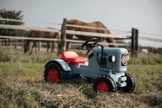 Trettraktor Eicher Diesel ED 16, BxTxH: 46x54x88 cm von BIG in Blau, Rot – Produktfoto 4 von 5