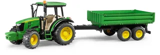 John Deere 5115 M mit Bordwandanhänger – 02108 · 1:16 von Bruder – Produktfoto 1 von 5