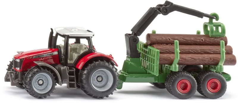 Massey Ferguson mit Forstanhänger – 1134 von Siku – Produktfoto