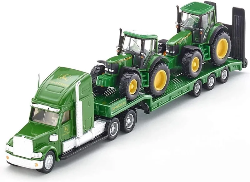 Freightliner Tieflader mit John Deere Traktoren – 1837 von Siku – Produktfoto