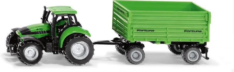 DEUTZ-FAHR met Fortuna 2-assige aanhangwagen – 1606 van Siku – productfoto