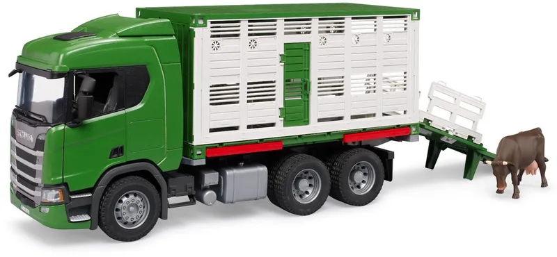 Scania Super 560R Tiertransport-LKW with 1 Rind – 03548 · 1:16 by Bruder – product photo 1 of 5