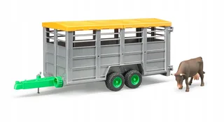 Livestock trailer with 1 cow – 02227 · 1:16 fra Bruder – produktbillede 1 af 4