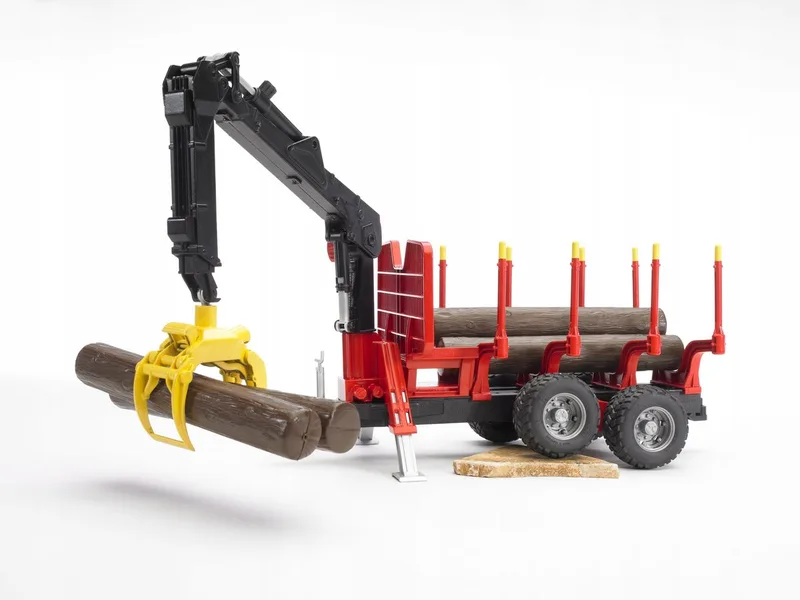 Forestry trailer with loading crane and grab – 02252 · 1:16 fra Bruder – produktbillede 1 af 5