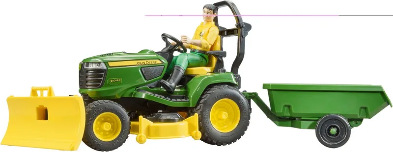 John Deere Mit Anhänger Und Gärtner von Bruder – Produktfoto 1 von 4