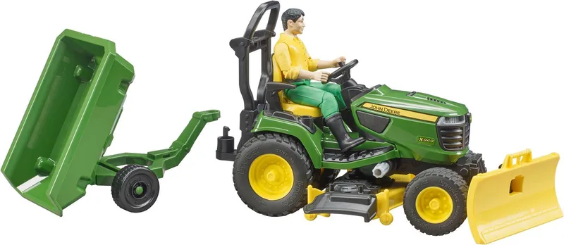 John Deere Mit Anhänger Und Gärtner von Bruder – Produktfoto 2 von 4