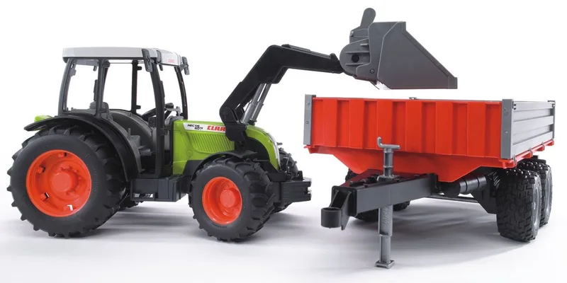 Claas Nectis 267 F mit Frontlader und Bordwandanhänger – 02112 · 1:16 von Bruder – Produktfoto 4 von 4