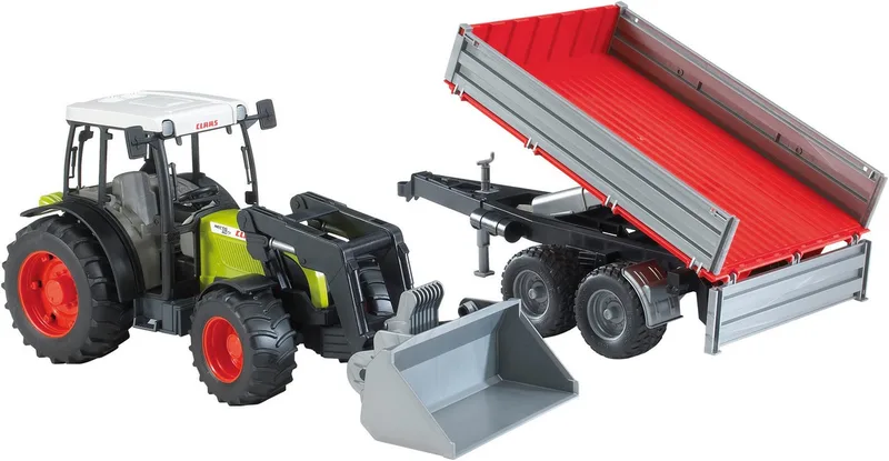 Claas Nectis 267 F mit Frontlader und Bordwandanhänger – 02112 · 1:16 von Bruder – Produktfoto 3 von 4