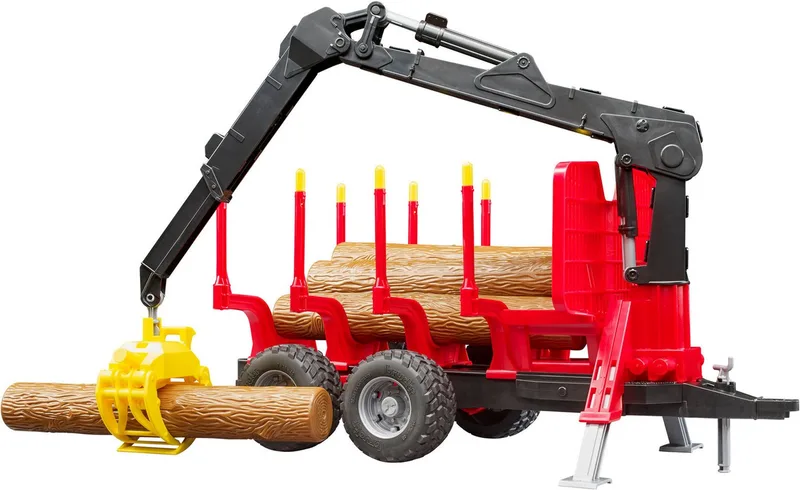 Forestry trailer with loading crane and grab – 02252 · 1:16 fra Bruder – produktbillede 3 af 5