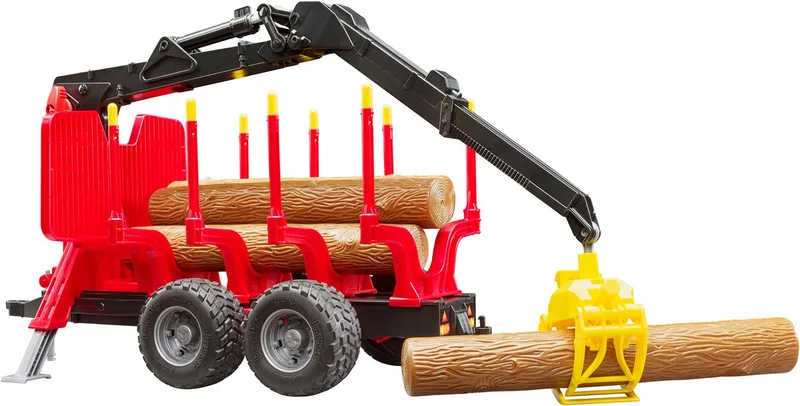 Forestry trailer with loading crane and grab – 02252 · 1:16 fra Bruder – produktbillede 2 af 5