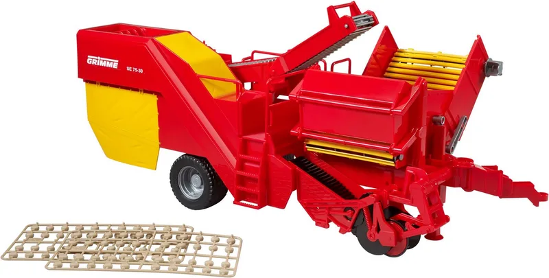 Grimme SE 75-30 Kartoffelvollernter mit 80 Kartoffelimitaten – 02130 · 1:16 von Bruder – Produktfoto 2 von 5