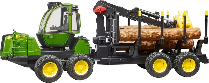 John Deere 1210E Forwarder with 4 trunks and grab – 02133 · 1:16 från Bruder – produktbild 2 av 5