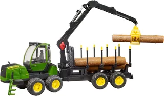 John Deere 1210E Forwarder with 4 trunks and grab – 02133 · 1:16 från Bruder – produktbild 4 av 5
