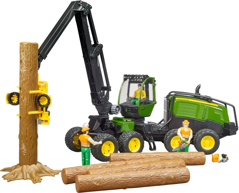 John Deere 1270G Harvester mit 1 Baumstamm – 02135 · 1:16 von Bruder – Produktfoto 3 von 5