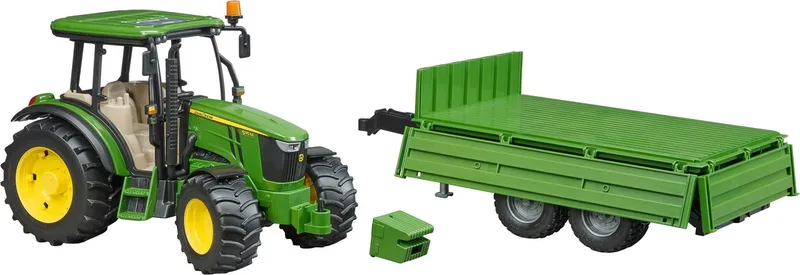 John Deere 5115 M mit Bordwandanhänger – 02108 · 1:16 von Bruder – Produktfoto 3 von 5