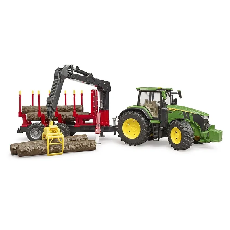 John Deere 7R avec remorque forestière et 4 troncs d’arbre – 03154 · 1:16 de Bruder – photo du produit 4 sur 4