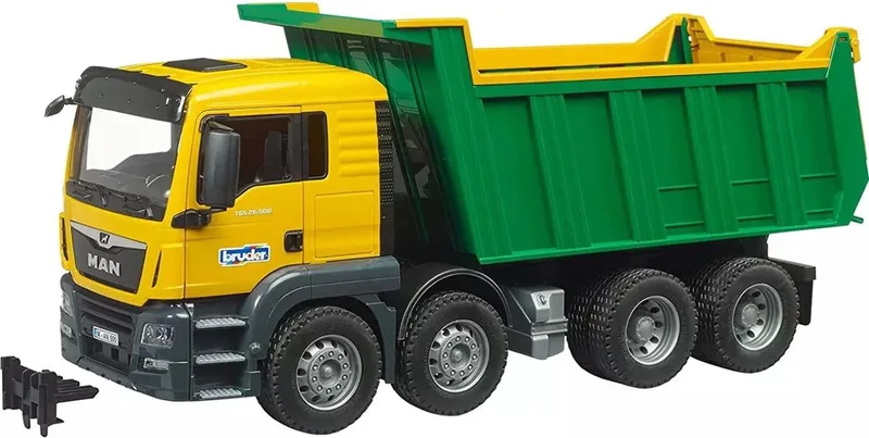 MAN TGS Kipp-LKW Spielzeug von Bruder in Grün – Produktfoto 1 von 5