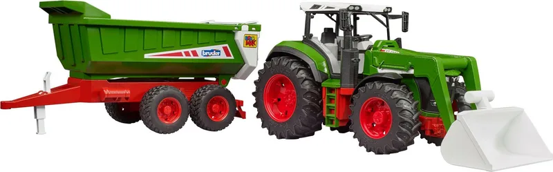 ROADMAX tracteur avec chargeur avant et remorque basculante – 03452 de Bruder – photo du produit 3 sur 5
