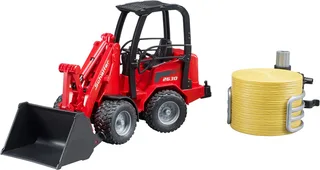 Schäffer Compact loader 2630 with bale gripper + bale – 02192 · 1:16 fra Bruder – produktbillede 4 af 5