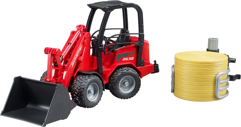 Schäffer Compact loader 2630 with bale gripper + bale – 02192 · 1:16 fra Bruder – produktbillede 4 af 5