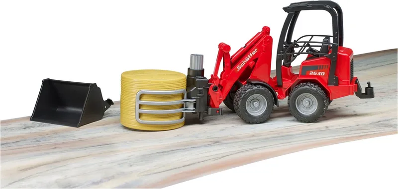 Schäffer Compact loader 2630 with bale gripper + bale – 02192 · 1:16 fra Bruder – produktbillede 5 af 5