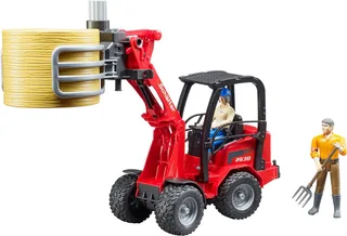 Schäffer Compact loader 2630 with bale gripper + bale – 02192 · 1:16 fra Bruder – produktbillede 3 af 5