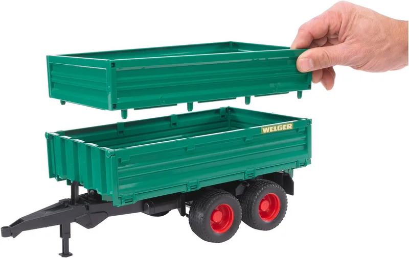 Tandemaxle tipping trailer with removeable top – 02010 · 1:16 från Bruder – produktbild 2 av 4