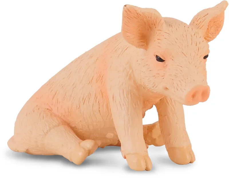 Boerderijdieren (S): BIGGETJE zittend 4.8x2.5x3cm by Collecta in Pink – product photo