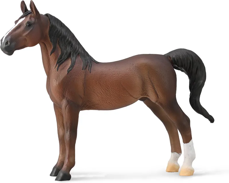 Figurine - Amerikaanse Saddlebred Hengst Kastanjebruin - 1:20 by Collecta in Brown – product photo