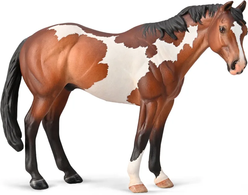 Figurine - Appaloosa Hengst Bay - 1:20 - Paarden - Handgeschilderd - Miniatuur de Collecta en Marron – photo du produit