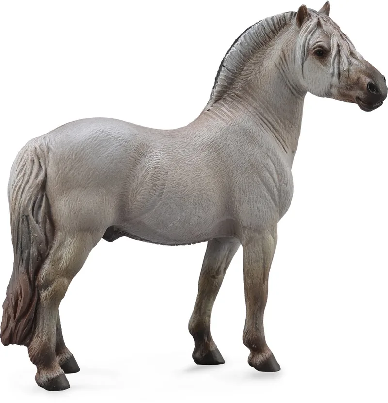 Figurine - Fjord Hengst Grijs - (Xl) - Paarden - Handgeschilderd - Miniatuur von Collecta in Grau – Produktfoto