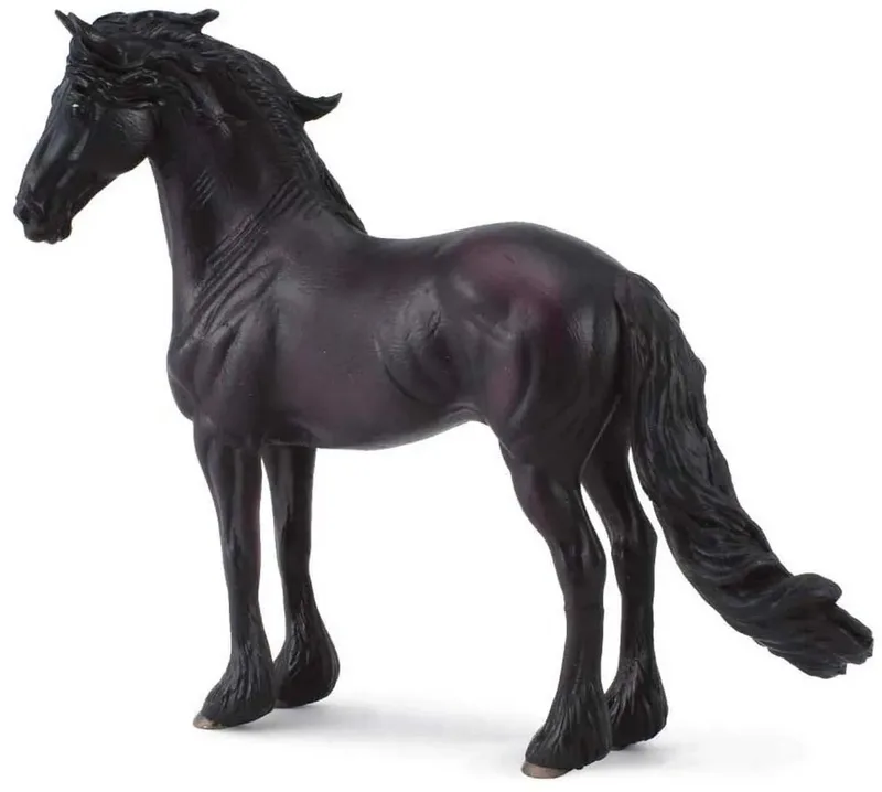 Figurine - Friese Hengst - (Xl) - Paarden - Handgeschilderd - Miniatuur von Collecta in Schwarz – Produktfoto