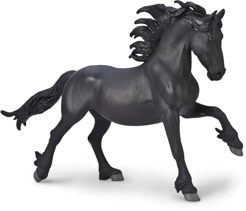 Figurine - Friese Merrie - 1:12 - Paarden - Handgeschilderd - Miniatuur von Collecta in Schwarz – Produktfoto