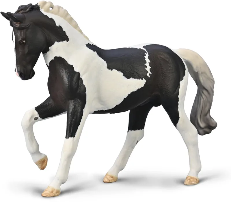 Figurine - Hengst Warmbloed - (Xl) - Paarden - Handgeschilderd - Miniatuur von Collecta in Schwarz – Produktfoto