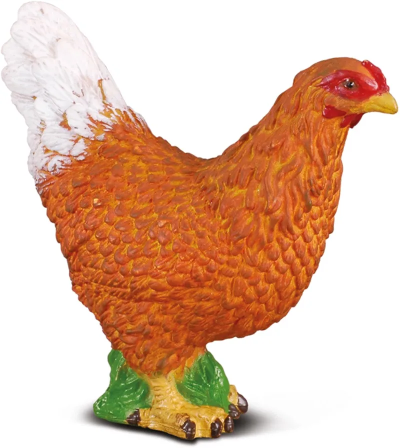 Figurine - Kip - (S) - Boerderijdieren - Handgeschilderd - Miniatuur von Collecta in Mehrfarbig – Produktfoto