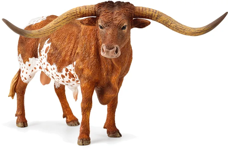 Figurine - Texas Longhorn Stier - (Xl) - Boerderijdieren - Handgeschilderd - Miniatuur von Collecta in Braun – Produktfoto