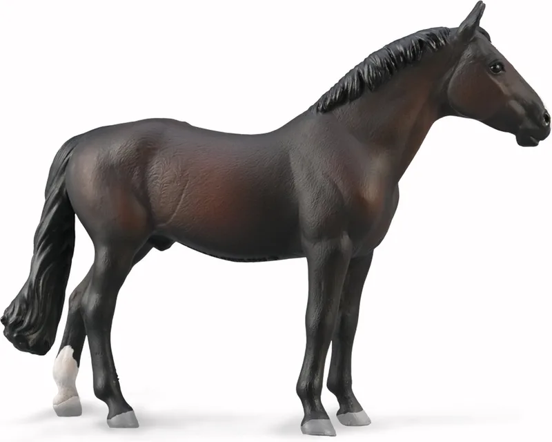 Holsteiner Hengst - Gedetailleerd paarden model 1:20 - Handbeschilderd von Collecta in Braun – Produktfoto