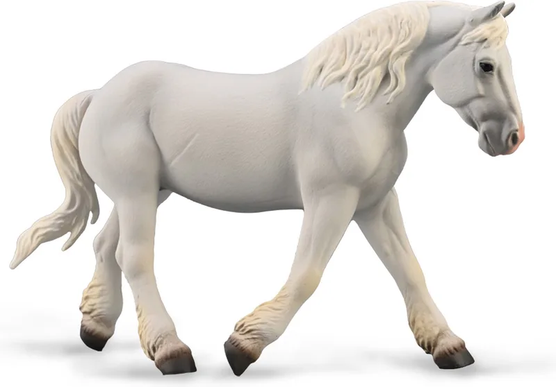 Boulonnais-hästfigur von Collecta in Grau – Produktfoto