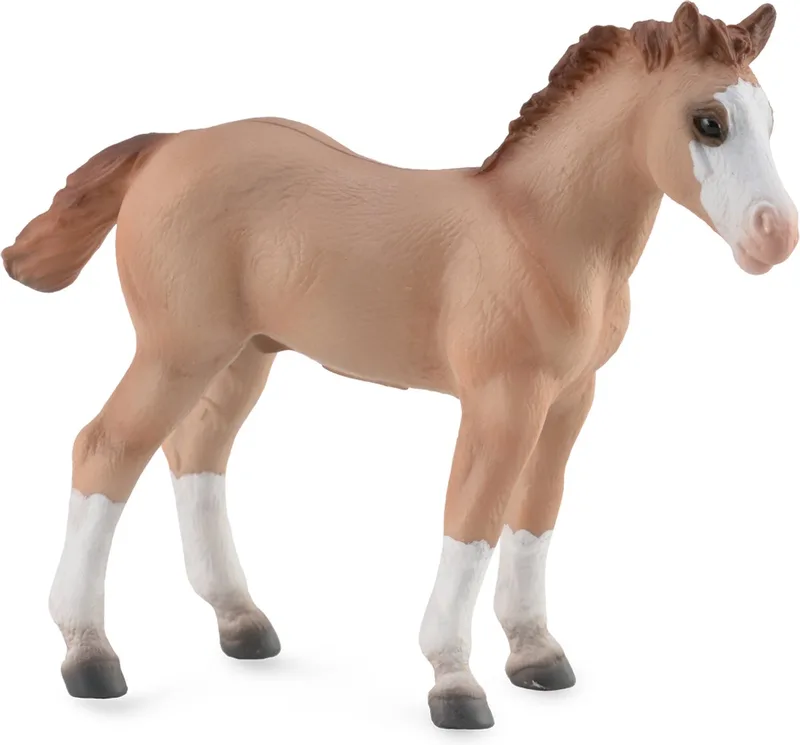 Paarden (M): QUARTER VEULEN WILDKLEUR-ROOD 10.3x8.2cm fra Collecta i Rød – produktbillede