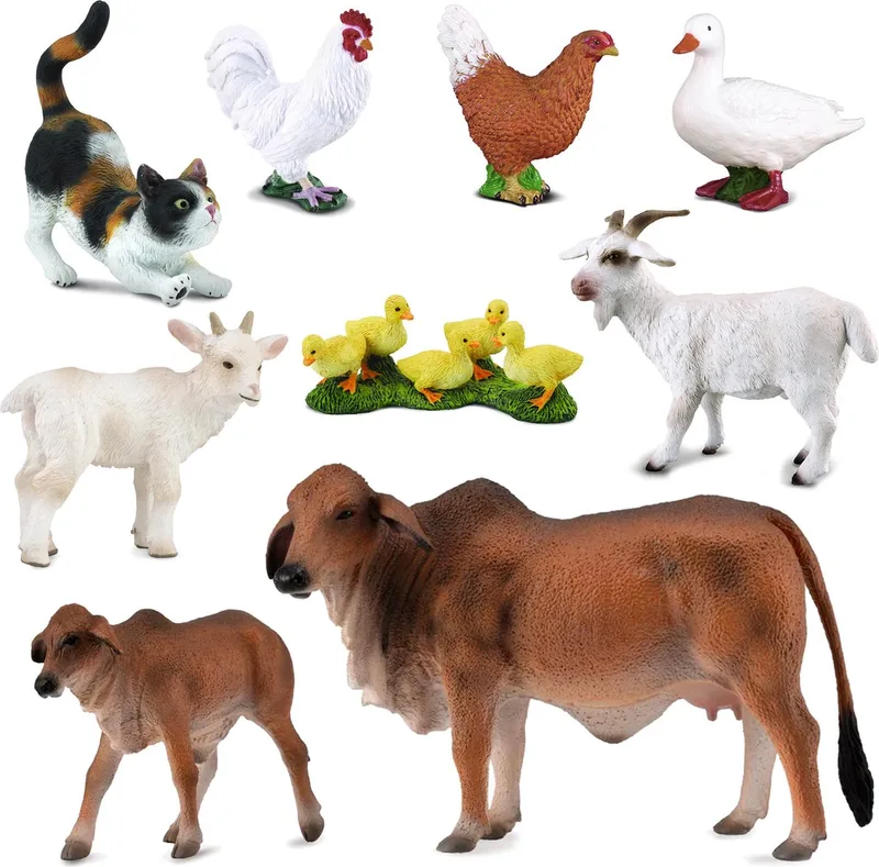 Set beeldjes voor kinderen, beeldjes - boerderijdieren 3+ från Collecta i Kleurrijk – produktbild