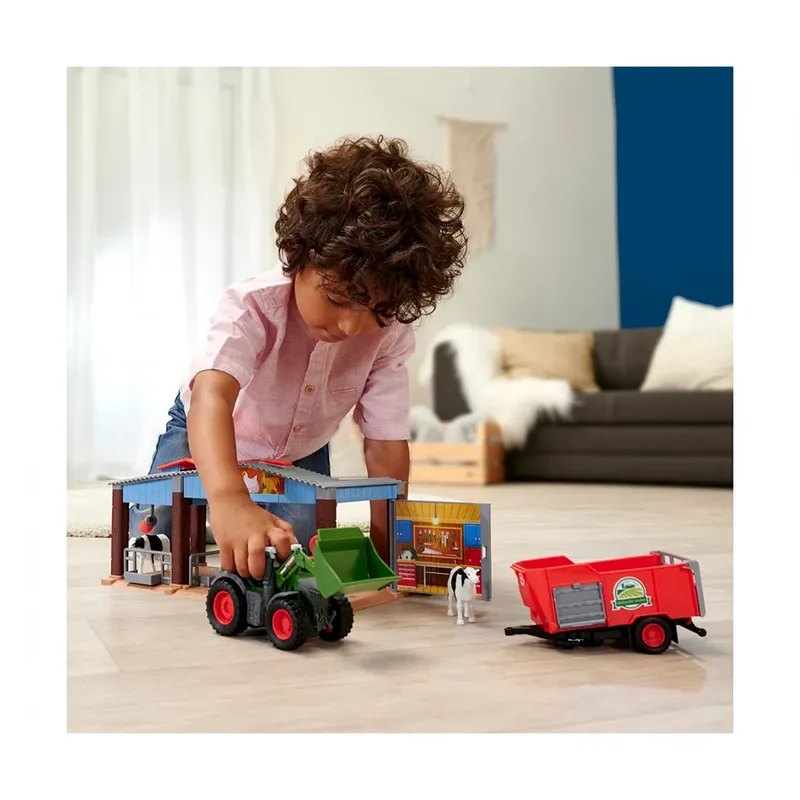 Boerderij - Tractor met Trailer - 30cm - Speelgoedboerderij by Dickie Toys in Green – product photo 3 of 5