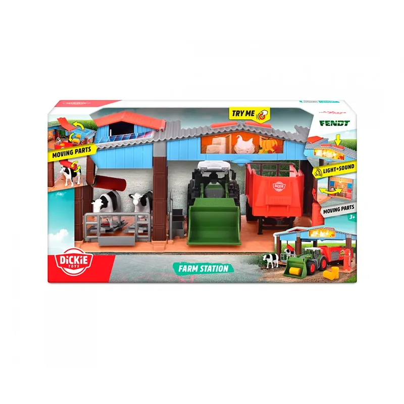 Boerderij - Tractor met Trailer - 30cm - Speelgoedboerderij by Dickie Toys in Green – product photo 2 of 5