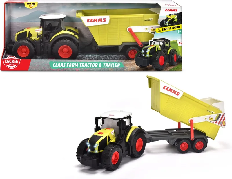 CLAAS Farm Tractor & Trailer de Dickie Toys en Multicolore – photo du produit 1 sur 5