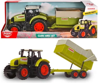 Claas - Tractor & Aanhangwagen - 57 cm - Speelgoedvoertuig von Dickie Toys in Grün – Produktfoto 2 von 5