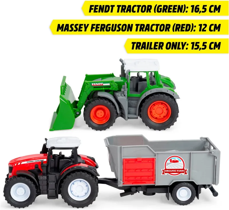 Spielzeug-Traktor Farm Set, (Set, 3-tlg) från Dickie Toys i Grön, Röd – produktbild 4 av 5
