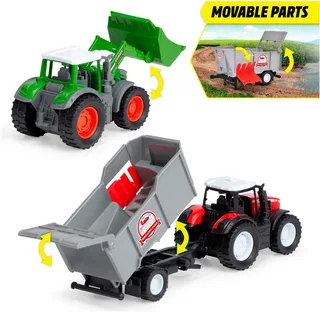 Spielzeug-Traktor Farm Set, (Set, 3-tlg) från Dickie Toys i Grön, Röd – produktbild 3 av 5
